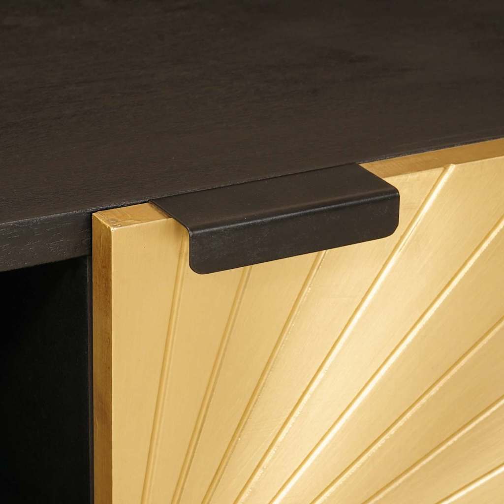 TV ormar Crna i zlatna 105 x 33 x 46 cm Konstruirano drvo