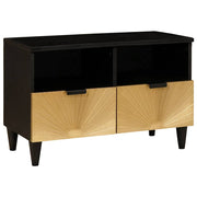 TV ormar Crna i zlatna 70 x 33 x 46 cm Konstruirano drvo