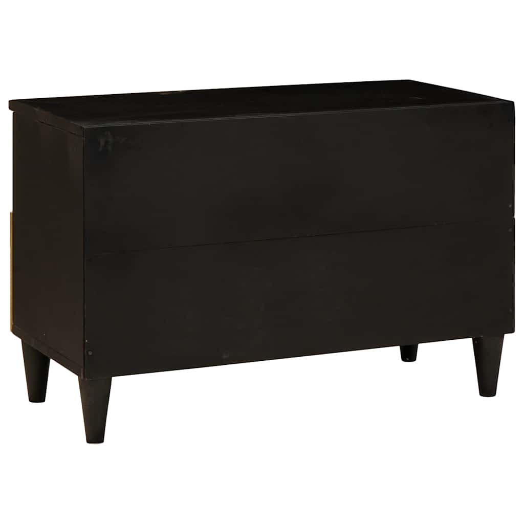 TV ormar Crna i zlatna 70 x 33 x 46 cm Konstruirano drvo