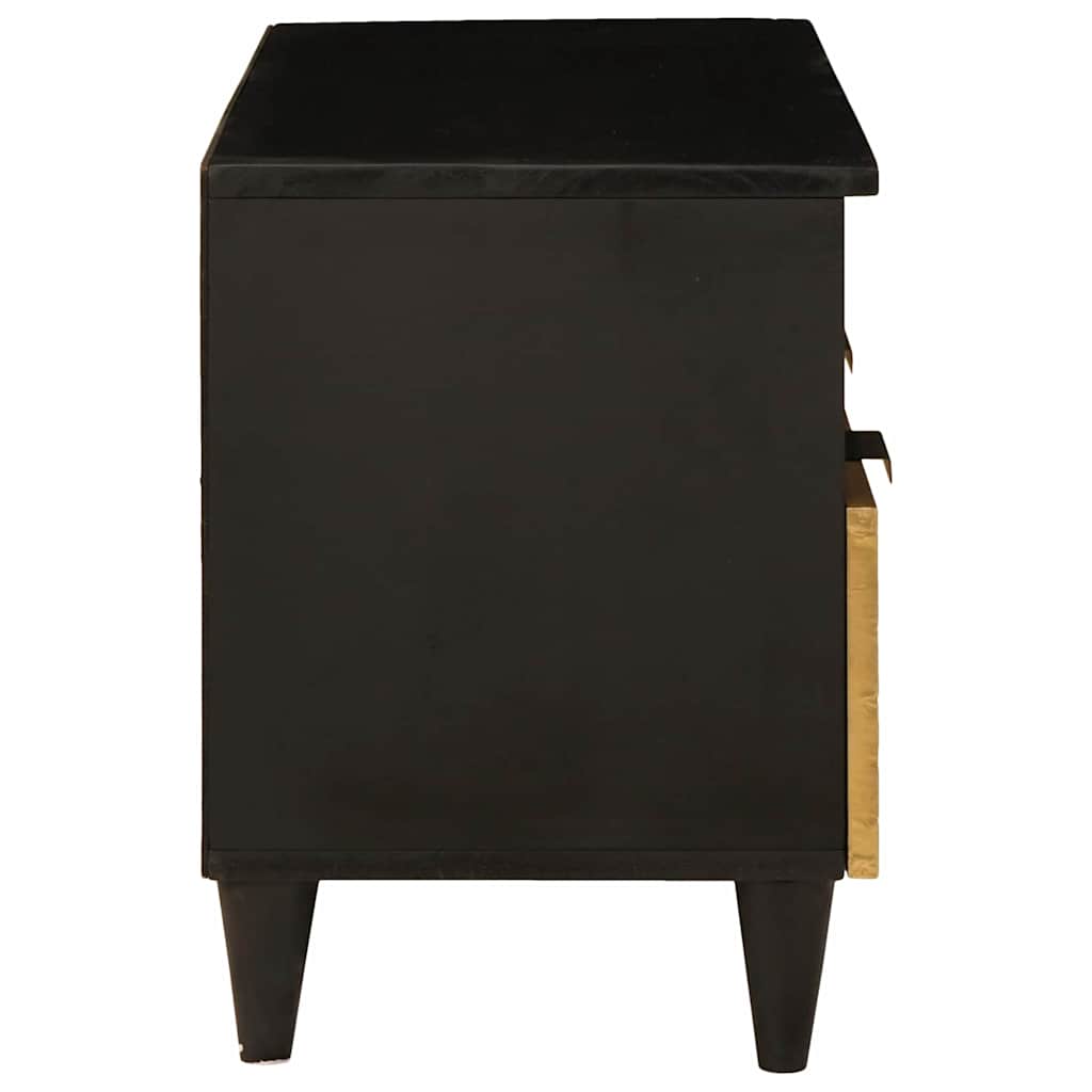 TV ormar Crna i zlatna 70 x 33 x 46 cm Konstruirano drvo