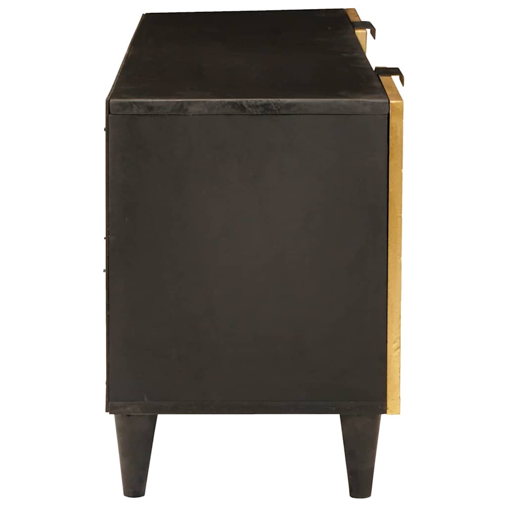 TV ormar Crna i zlatna 105 x 33 x 46 cm Konstruirano drvo