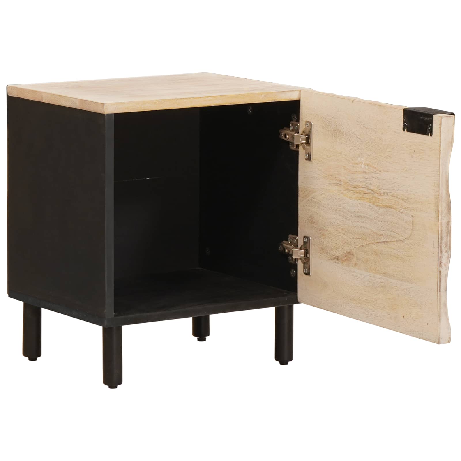 Noćni ormar 2 pcs Bijelo 40 x 33 x 46 cm Čvrsto drvo manga