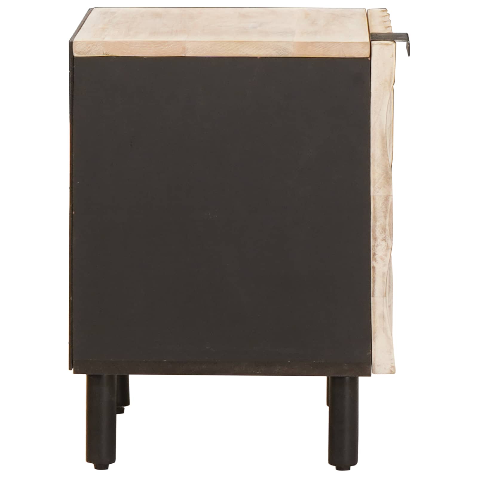 Noćni ormar 2 pcs Bijelo 40 x 33 x 46 cm Čvrsto drvo manga