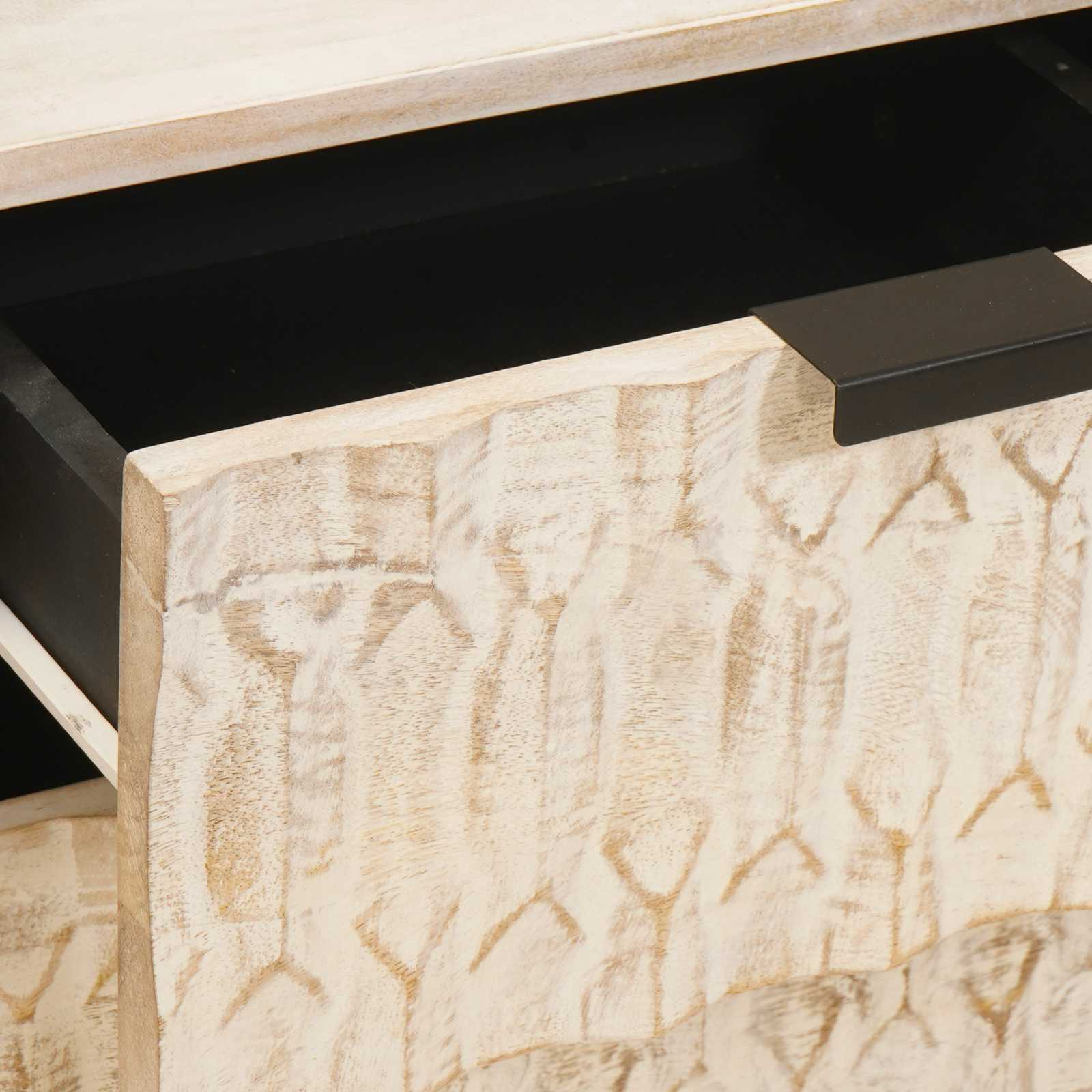 Noćni ormar 2 pcs Bijelo 40 x 33 x 46 cm Čvrsto drvo manga