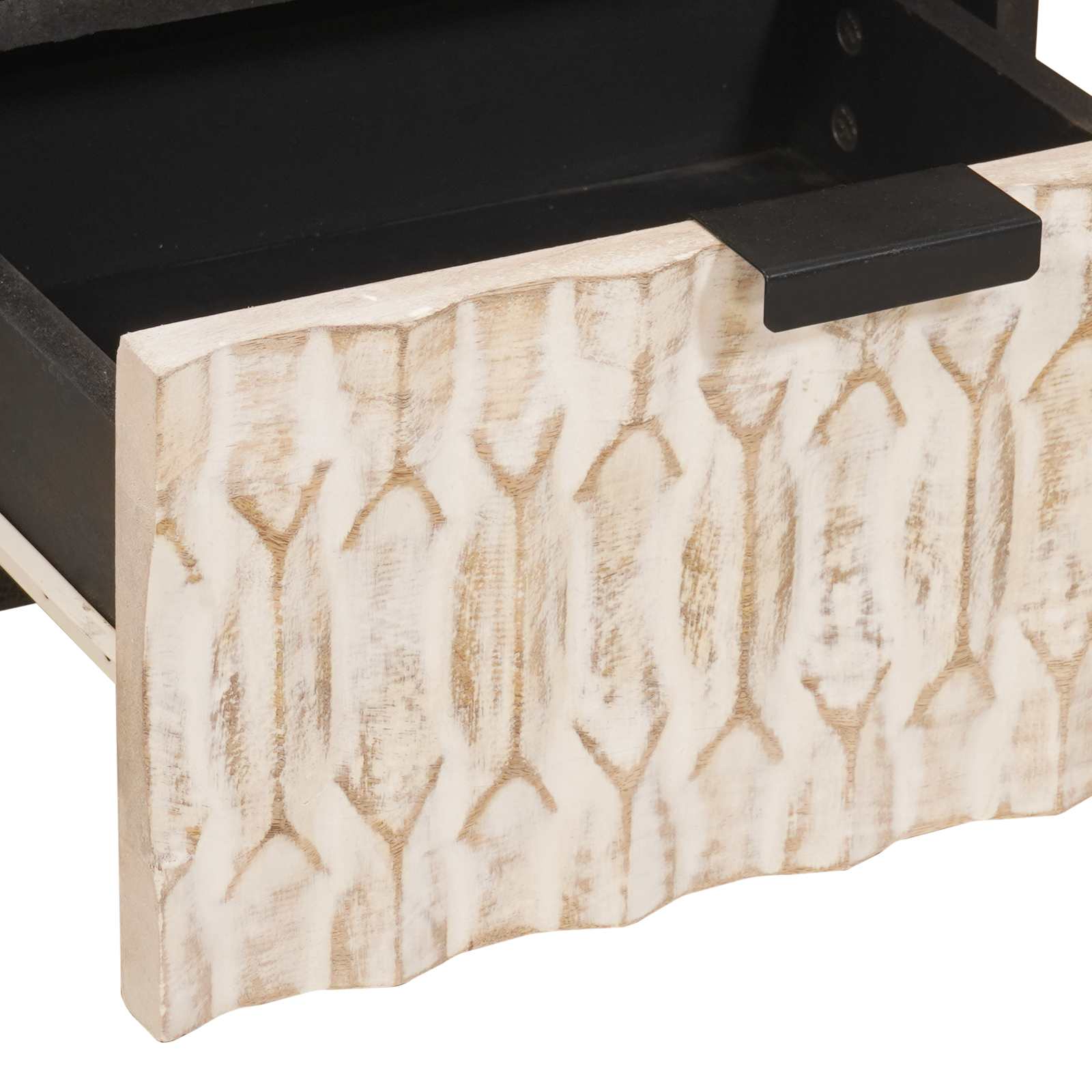 Noćni ormar 2 pcs Bijelo 40 x 33 x 46 cm Čvrsto drvo manga