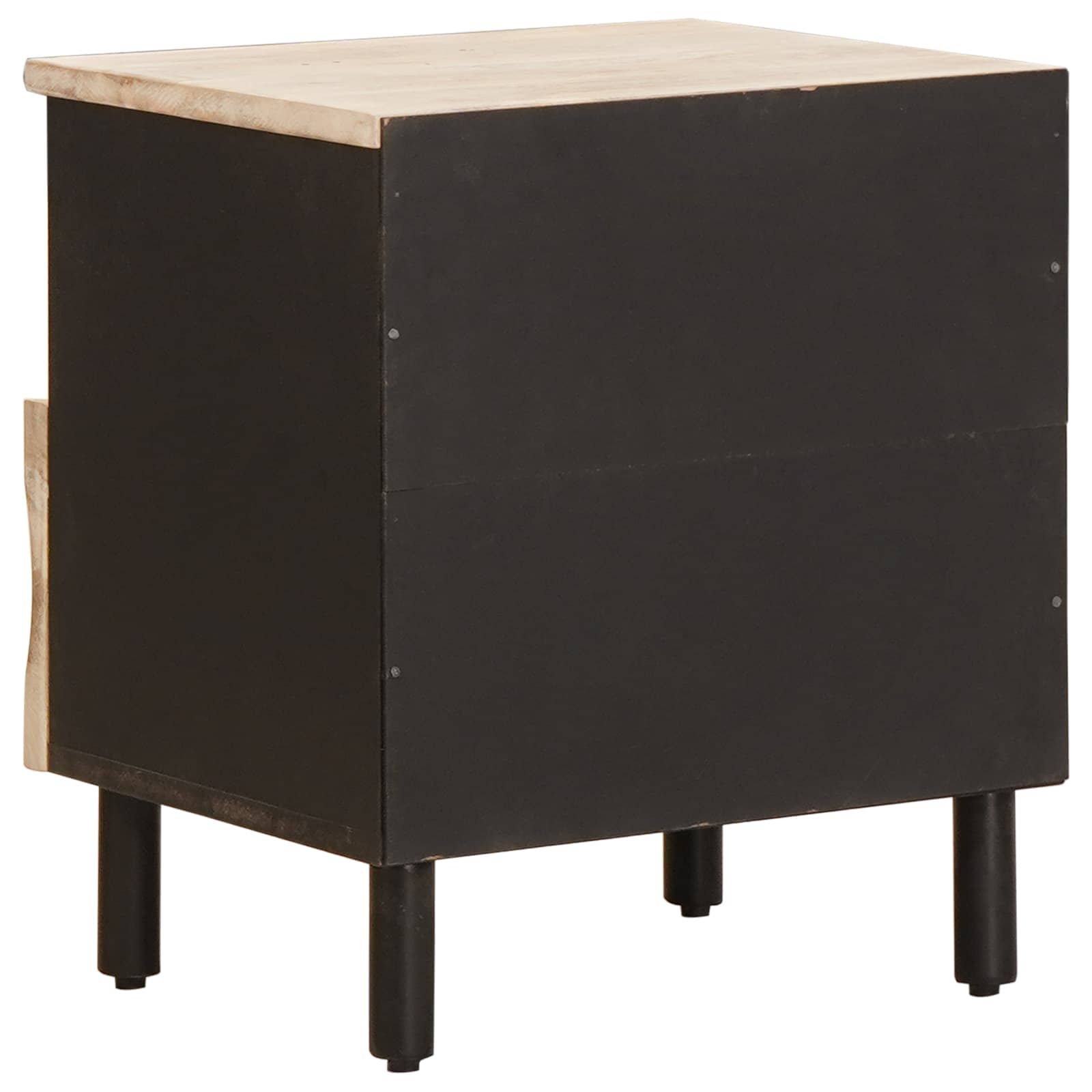 Noćni ormar 2 pcs Bijelo 40 x 33 x 46 cm Čvrsto drvo manga