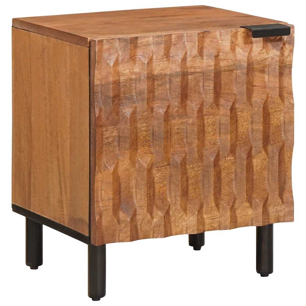 Noćni ormar 2 pcs Smeđa 40 x 33 x 46 cm Čvrsto drvo manga
