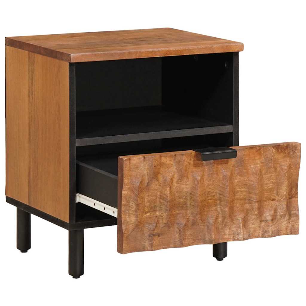 Noćni ormar 2 pcs Smeđa 40 x 33 x 46 cm Čvrsto drvo manga