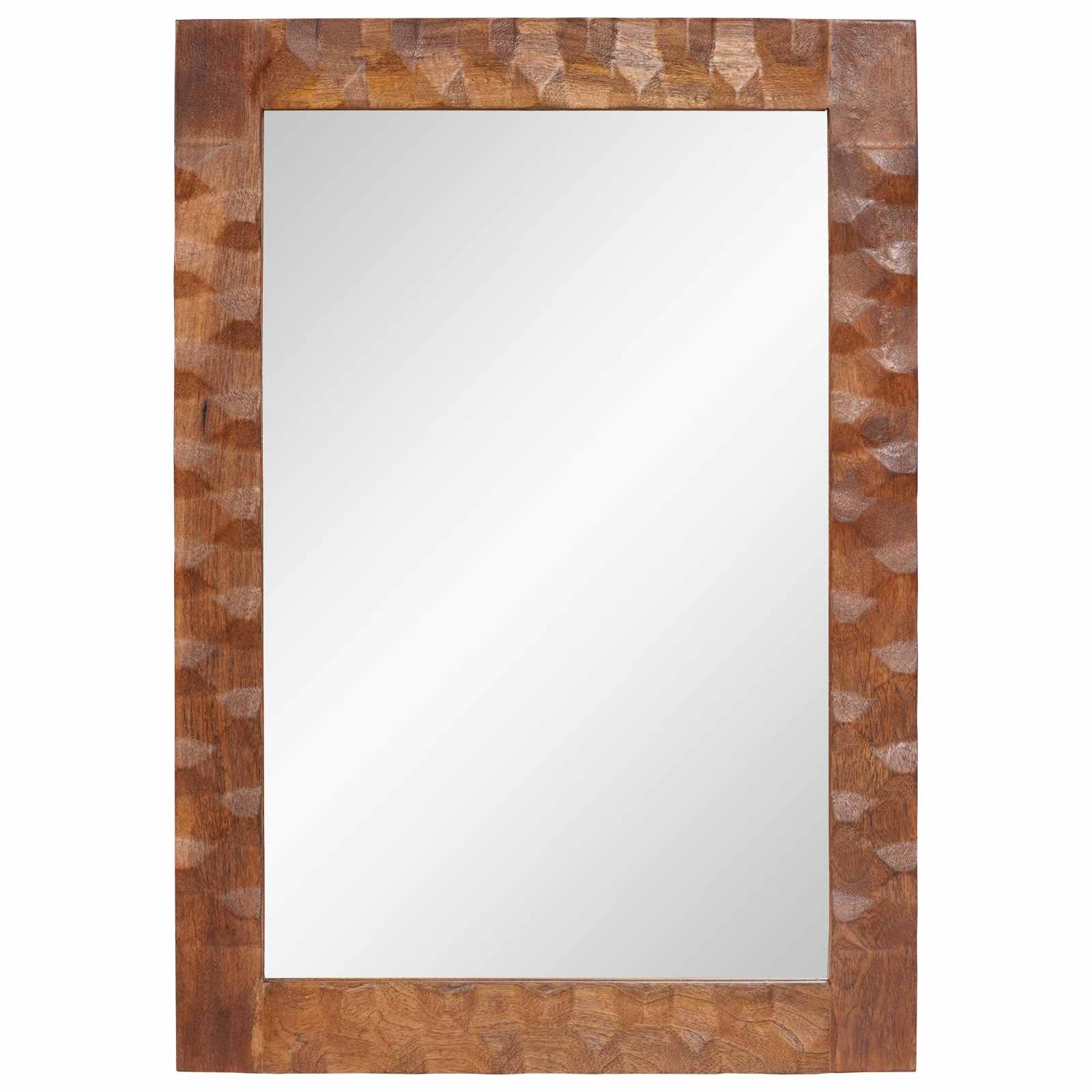 Zrcalo za kupaonicu Finš acacije smeđa 50 x 70 x 2,5 cm