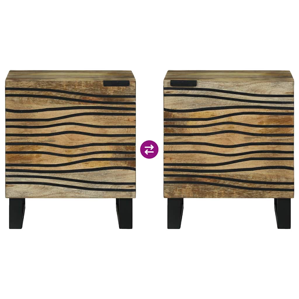 Noćni ormar 2 pcs Prirodna 40 x 33 x 46 cm Konstruirano drvo