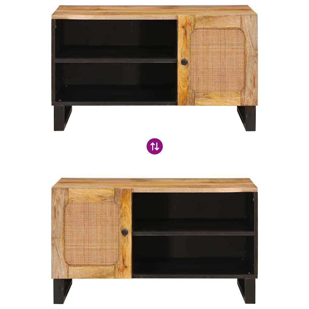 TV ormar s pohranom Smeđa 80 x 33 x 46 cm Čvrsto drvo manga