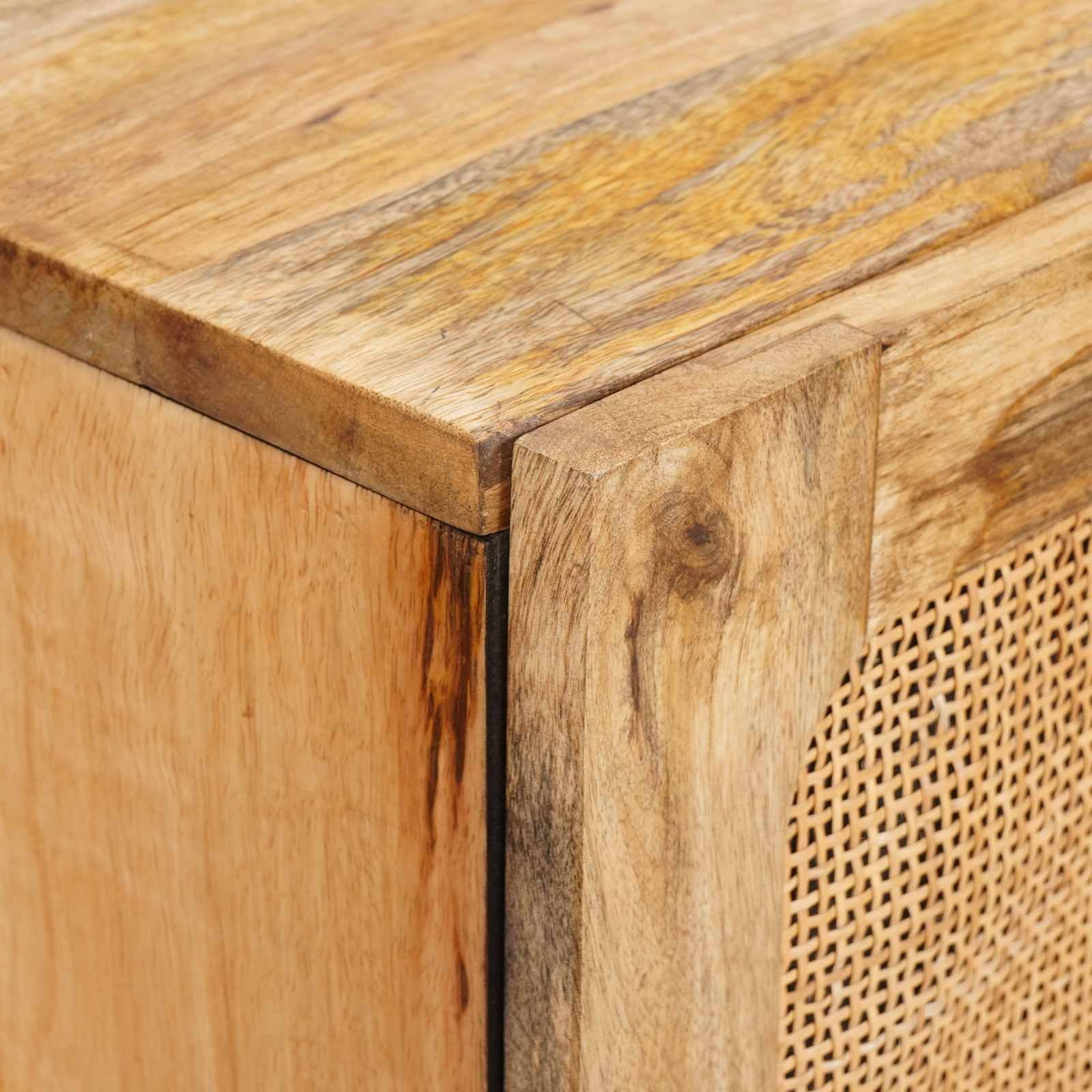 Highboard s pohranom Smeđa 90 x 33 x 75 cm Čvrsto drvo manga