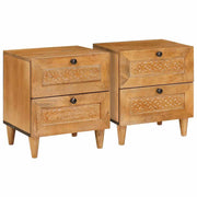 Noćni ormar 2 pcs Svijetlosmeđa 40 x 33 x 46 cm