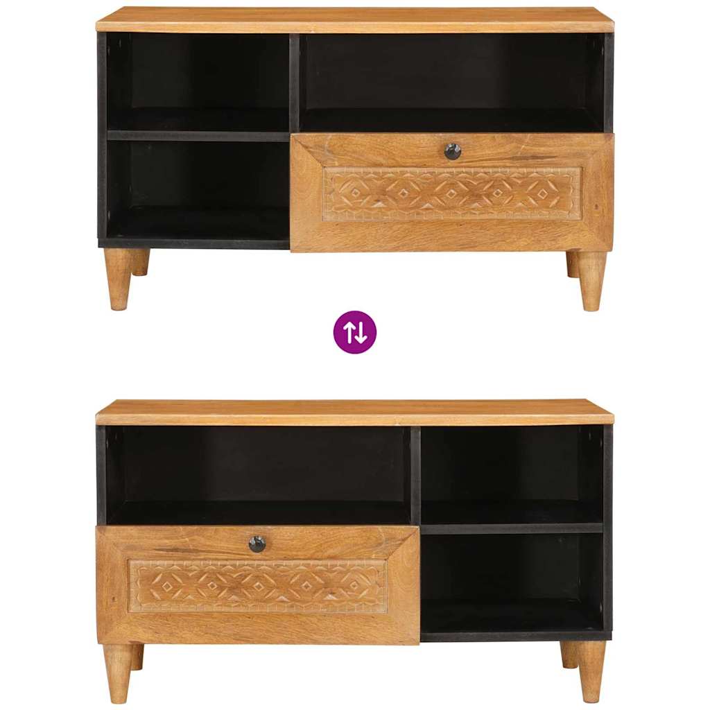 TV ormar s ladicama s policom 80 x 33 x 46 cm Čvrsto drvo manga