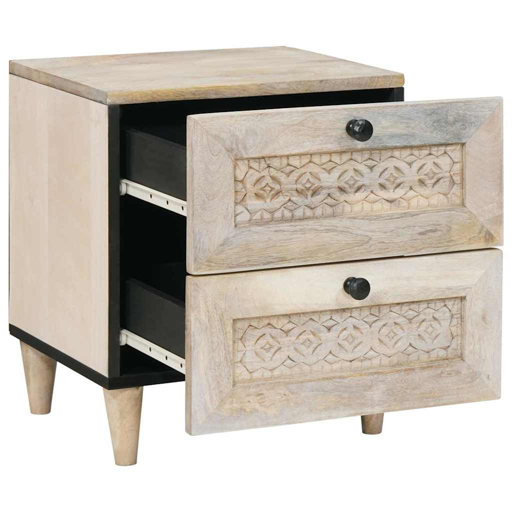 Noćni ormar 2 pcs Bijela 40 x 33 x 46 cm Konstruirano drvo