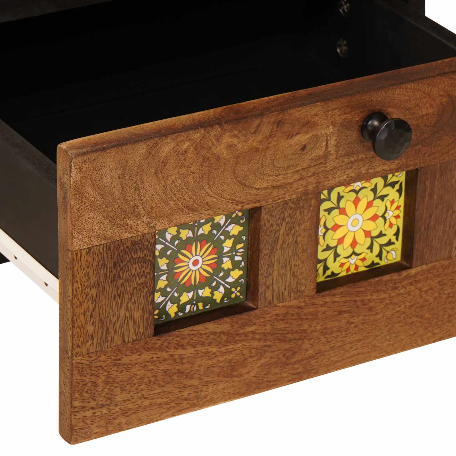 Noćni ormar 2 pcs Smeđa 40 x 33 x 46 cm Čvrsto drvo manga