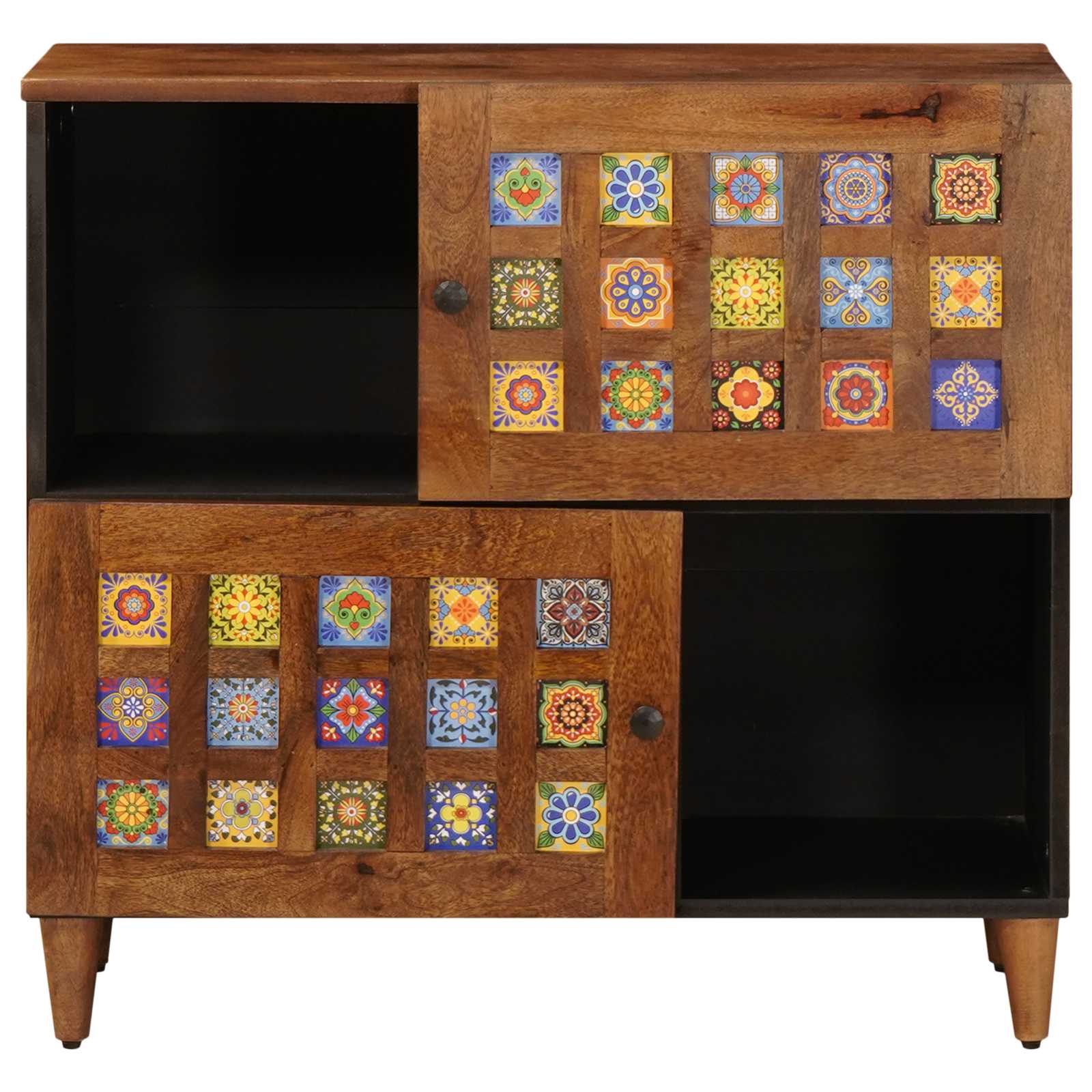Kreveta s pohranom Orah 80 x 33 x 75 cm Čvrsto drvo manga