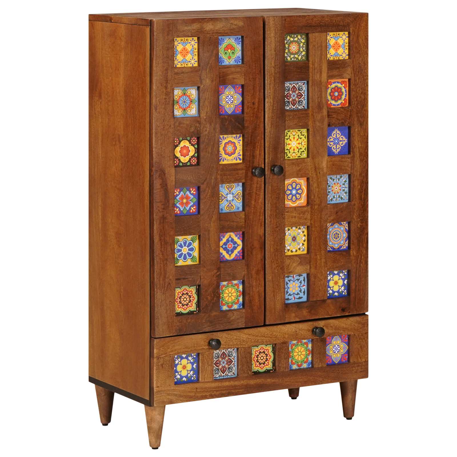 Highboard s ladicama Orah 60 x 33,5 x 100 cm Čvrsto drvo manga