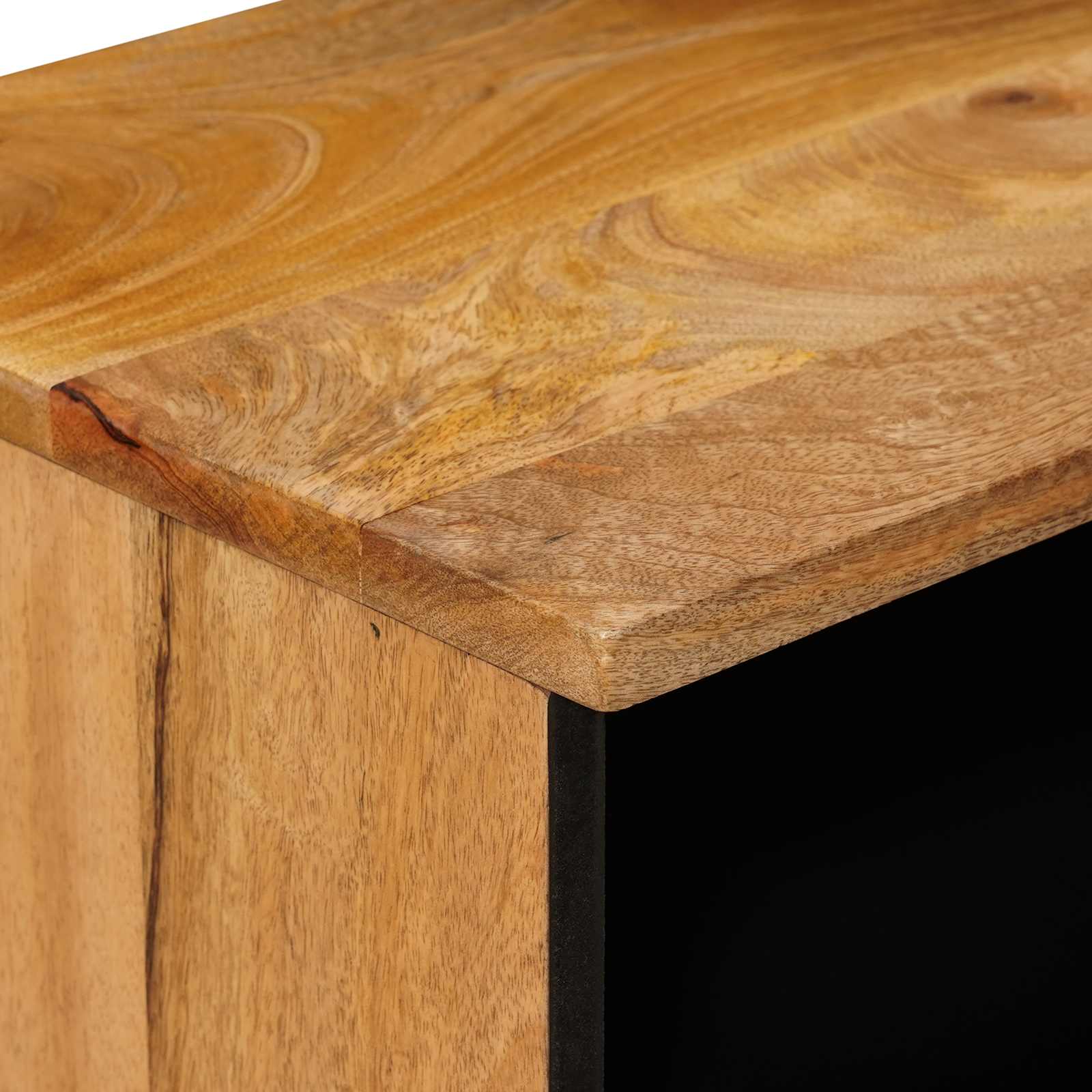 Noćni ormar 2 pcs Prirodna 40 x 33 x 46 cm Čvrsto drvo manga