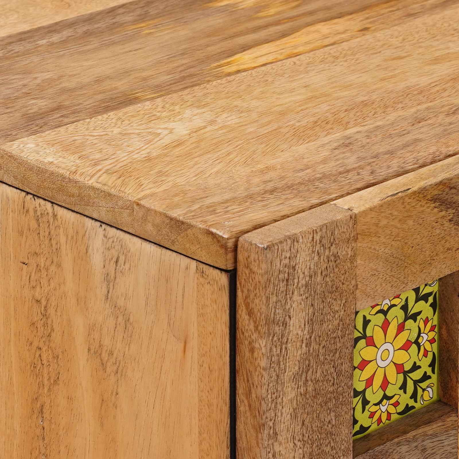 Highboard Prirodna 60 x 33,5 x 100 cm Čvrsto drvo manga