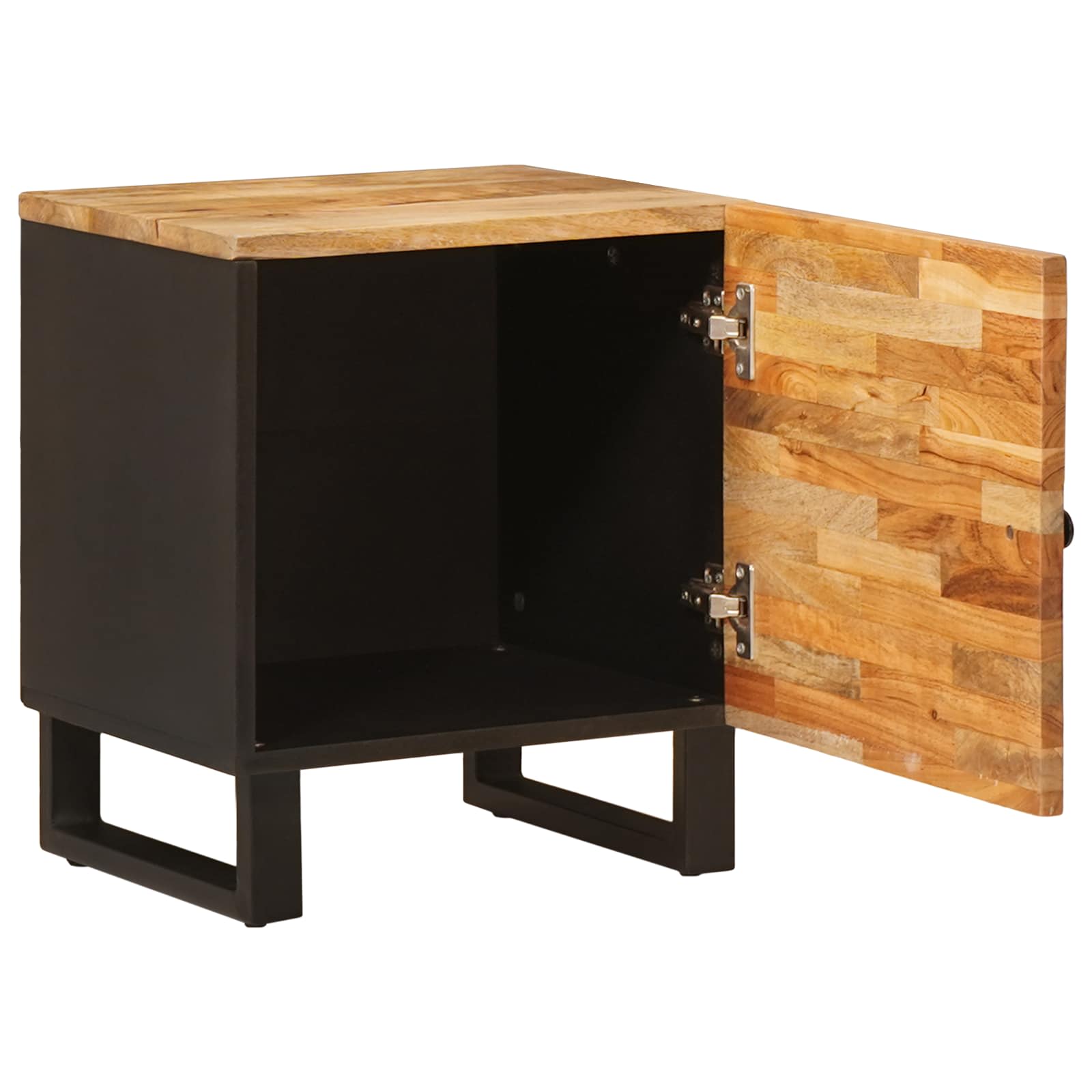 Noćni ormar 2 pcs Smeđa 40 x 33 x 46 cm Čvrsto drvo manga