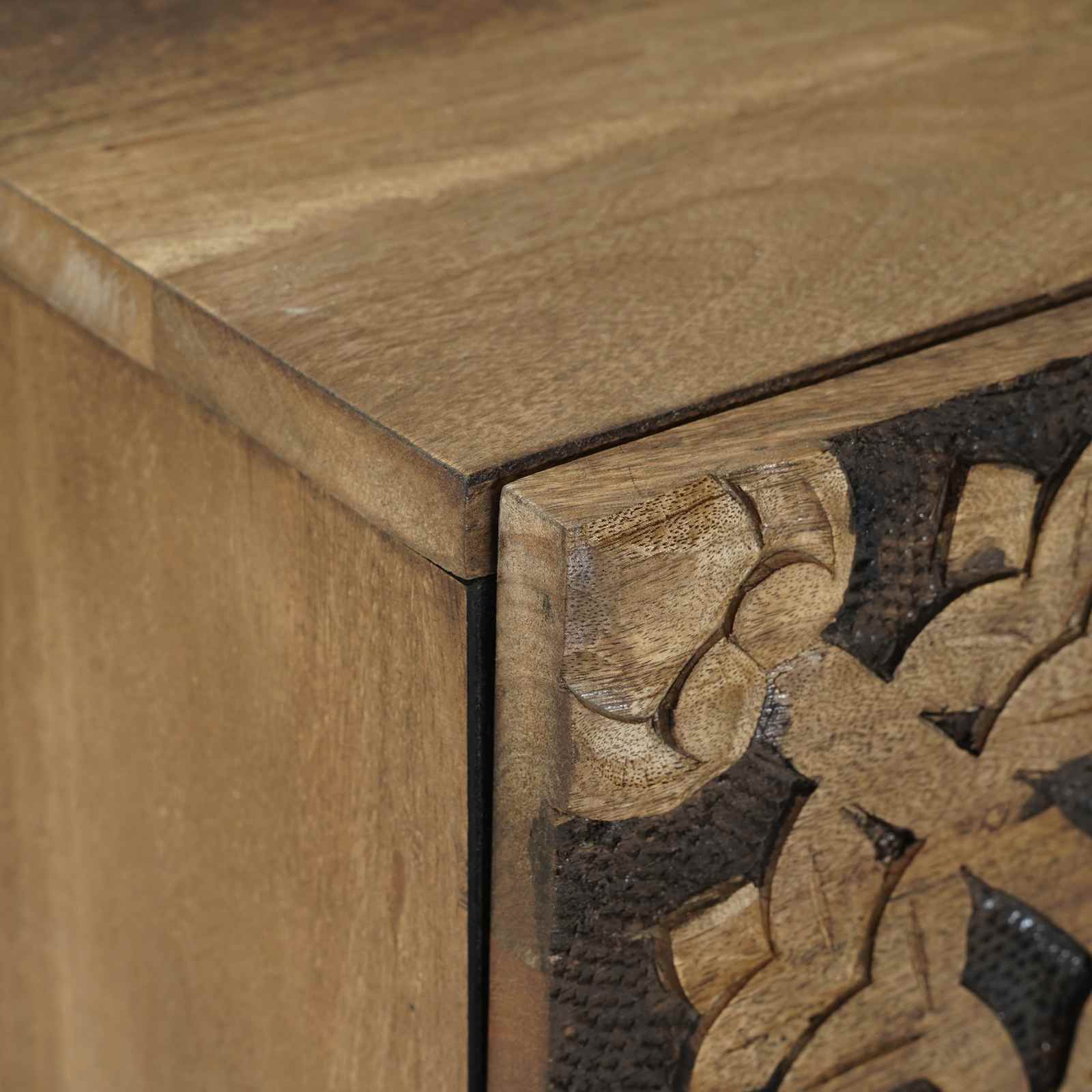 Noćni ormar 2 pcs Smeđa 40 x 33,5 x 46 cm Čvrsto drvo manga