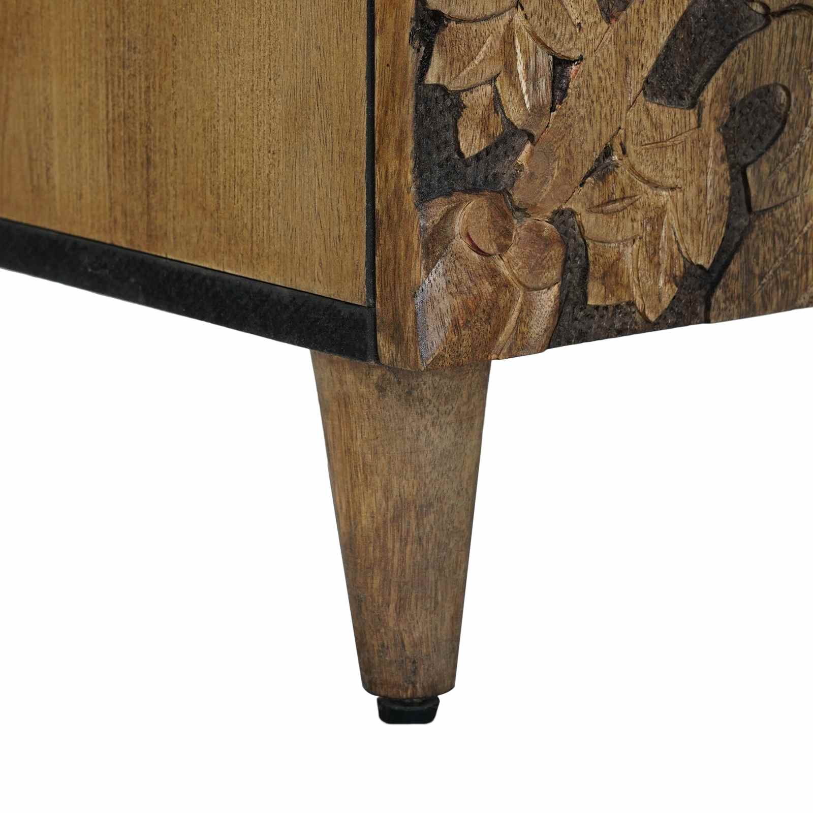 TV ormar s pohranom Smeđa 105 x 33,5 x 46 cm Čvrsto drvo manga