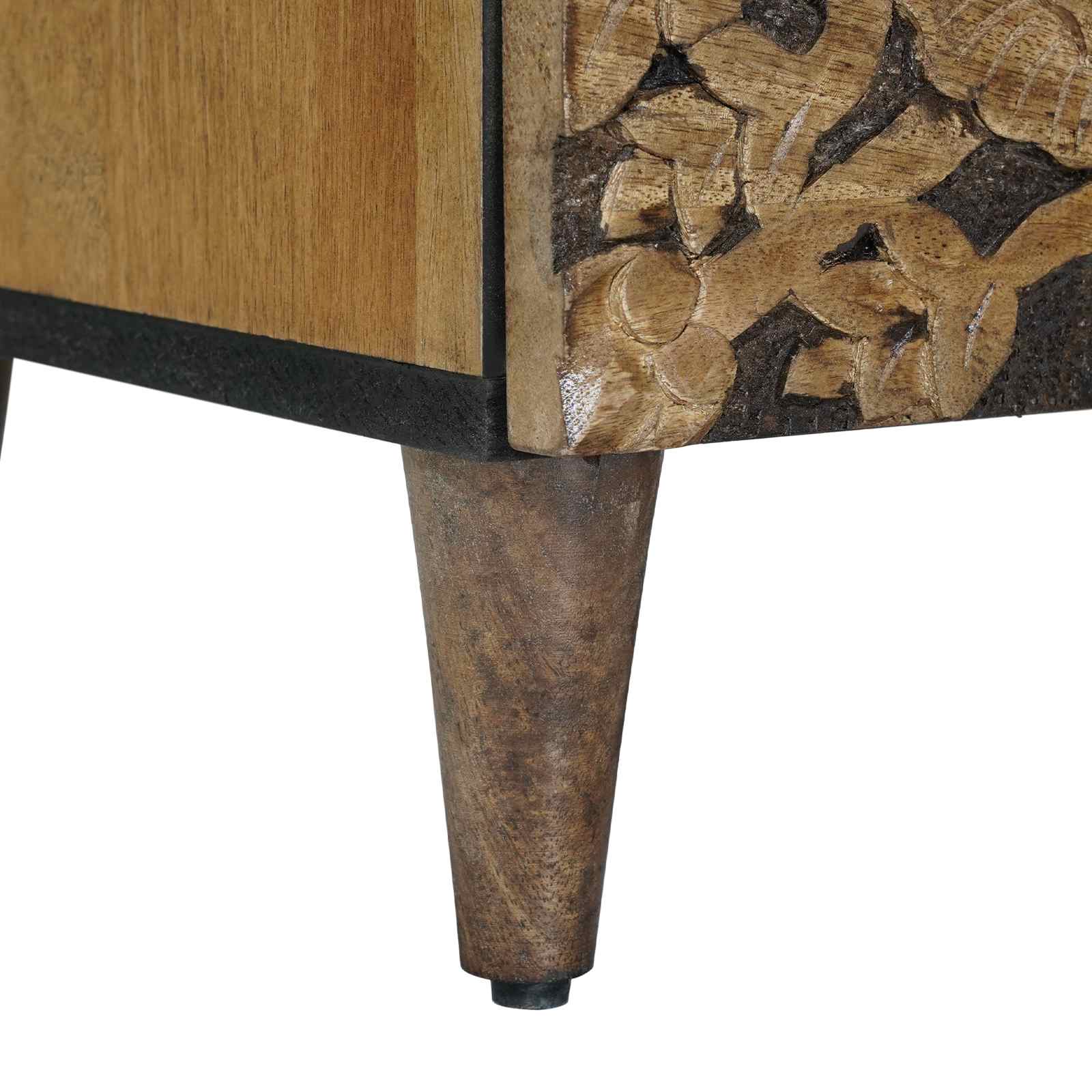 TV ormar s pohranom Smeđa 70 x 33,5 x 46 cm Čvrsto drvo manga