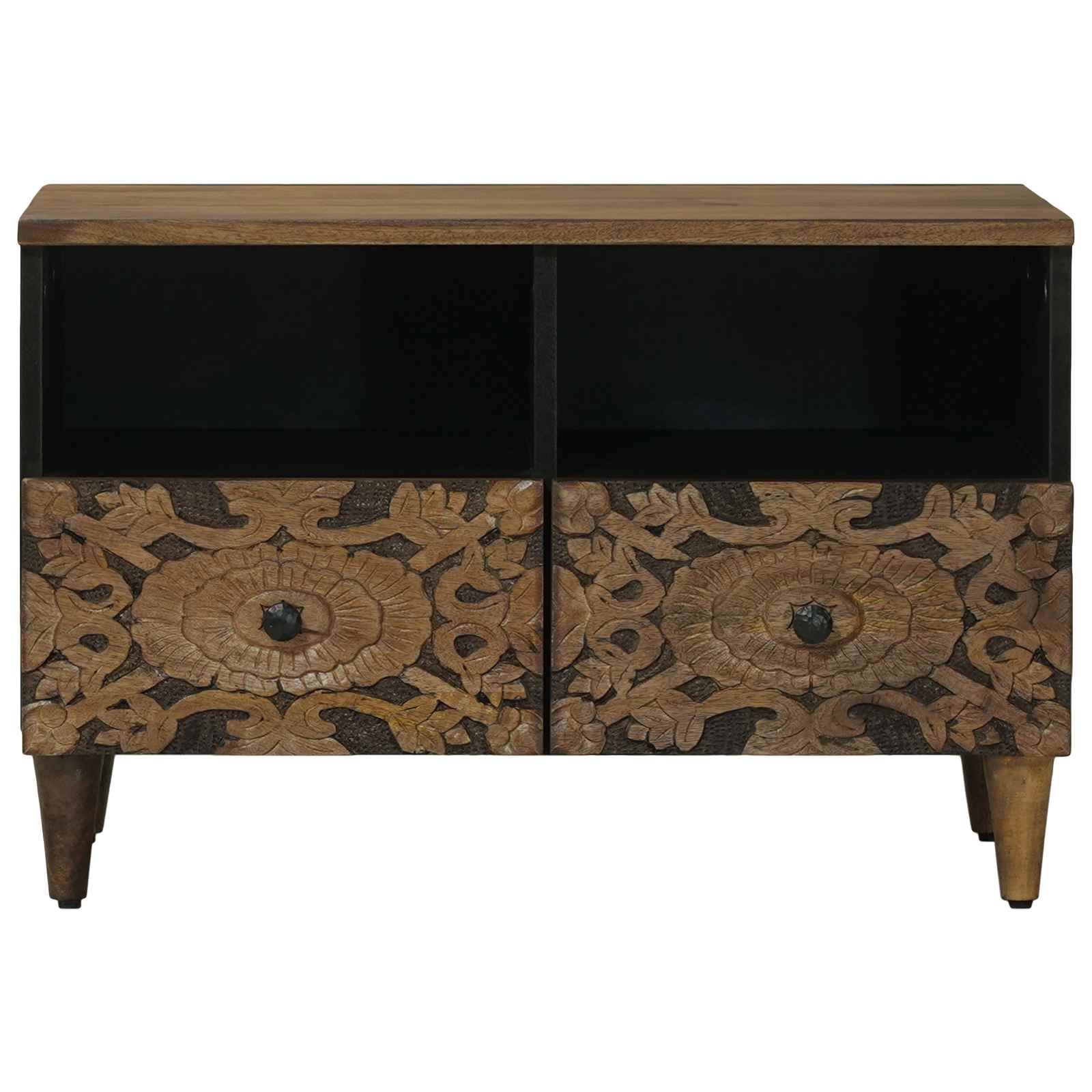 TV ormar s pohranom Smeđa 70 x 33,5 x 46 cm Čvrsto drvo manga