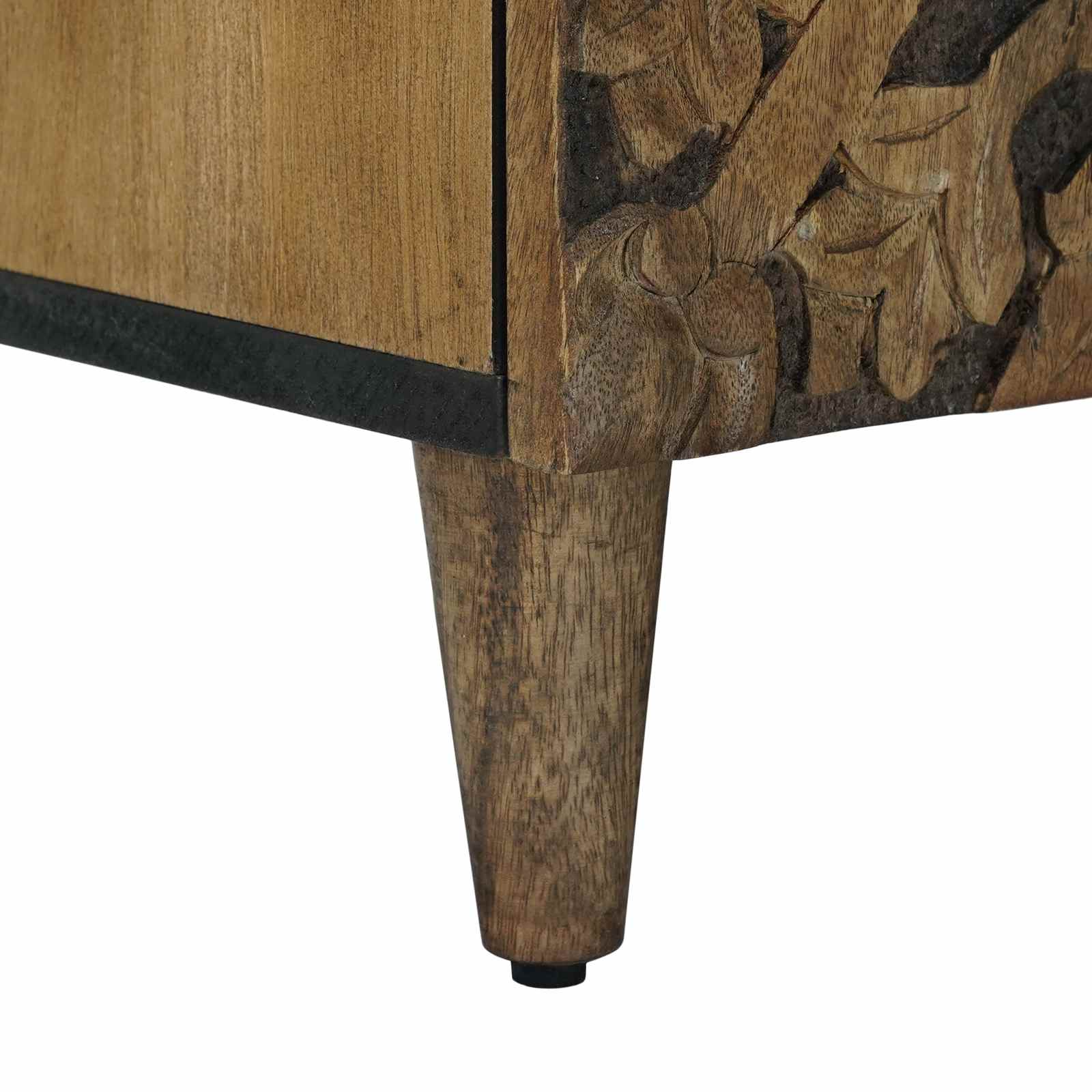 TV ormar s ladicama Smeđa 105 x 33,5 x 46 cm Čvrsto drvo manga