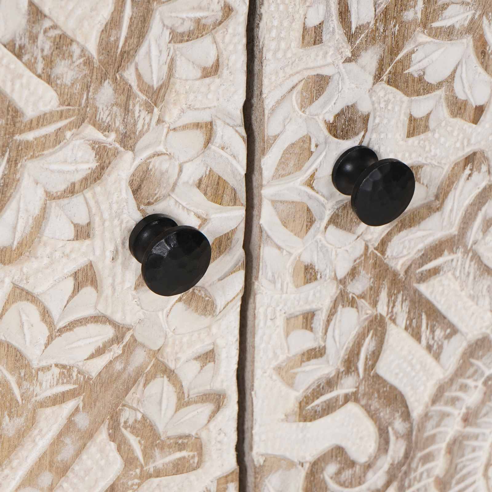 Sideboard za Pohranu Bijelo 60 x 33,5 x 75 cm Čvrsto drvo manga