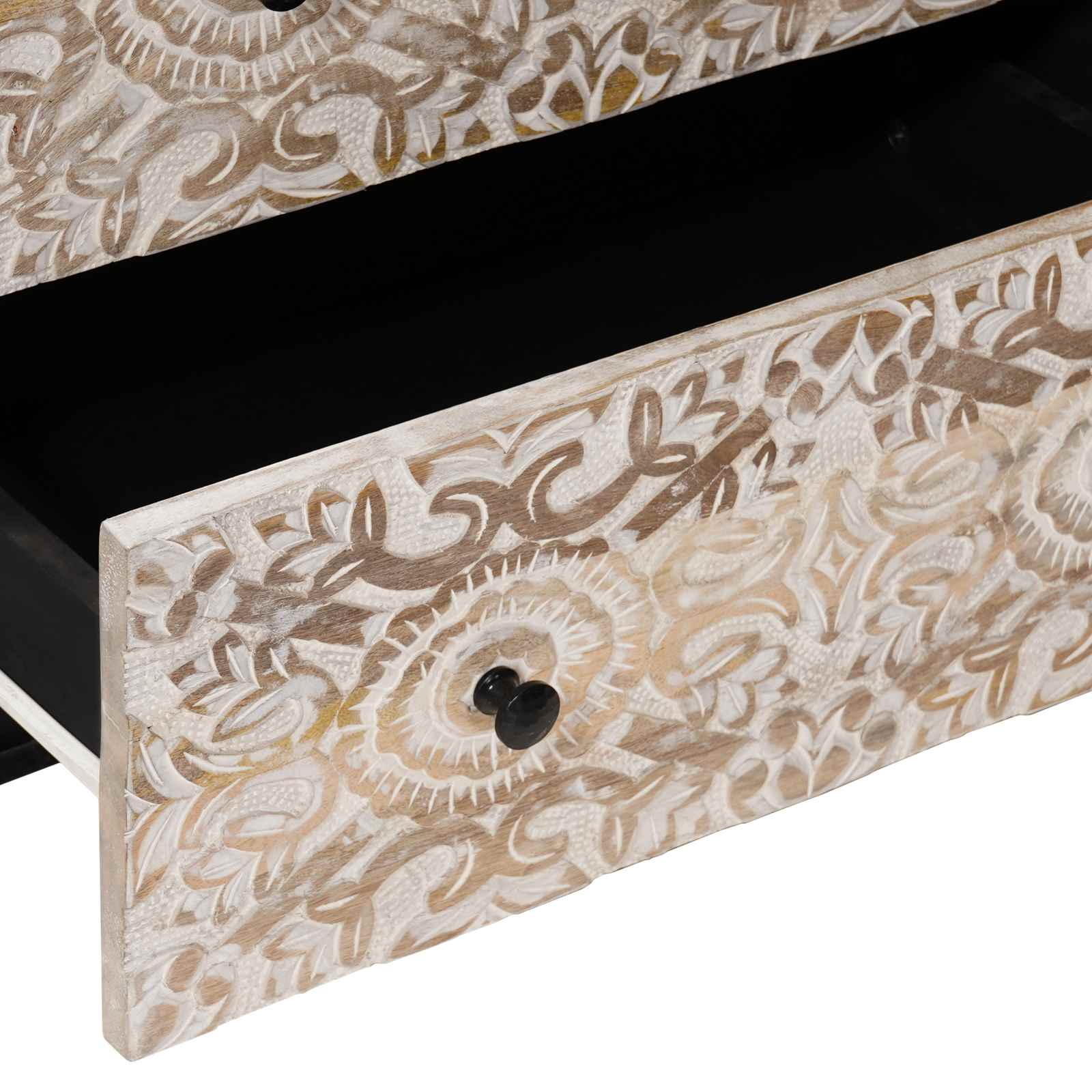 Sideboard za Pohranu Bijelo 60 x 33,5 x 75 cm Čvrsto drvo manga