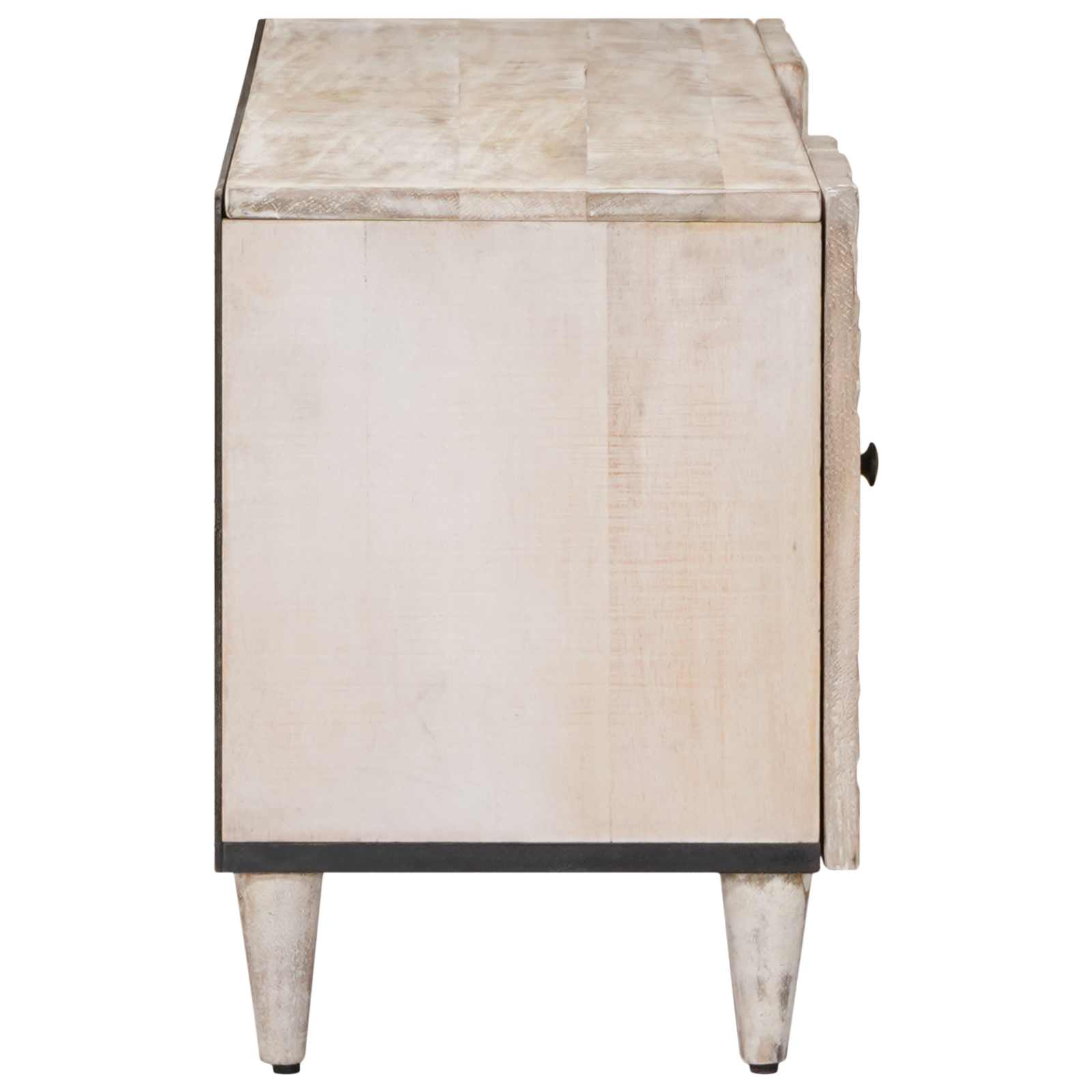 TV ormar s ladicama Bijelo 105 x 33,5 x 46 cm Čvrsto drvo manga