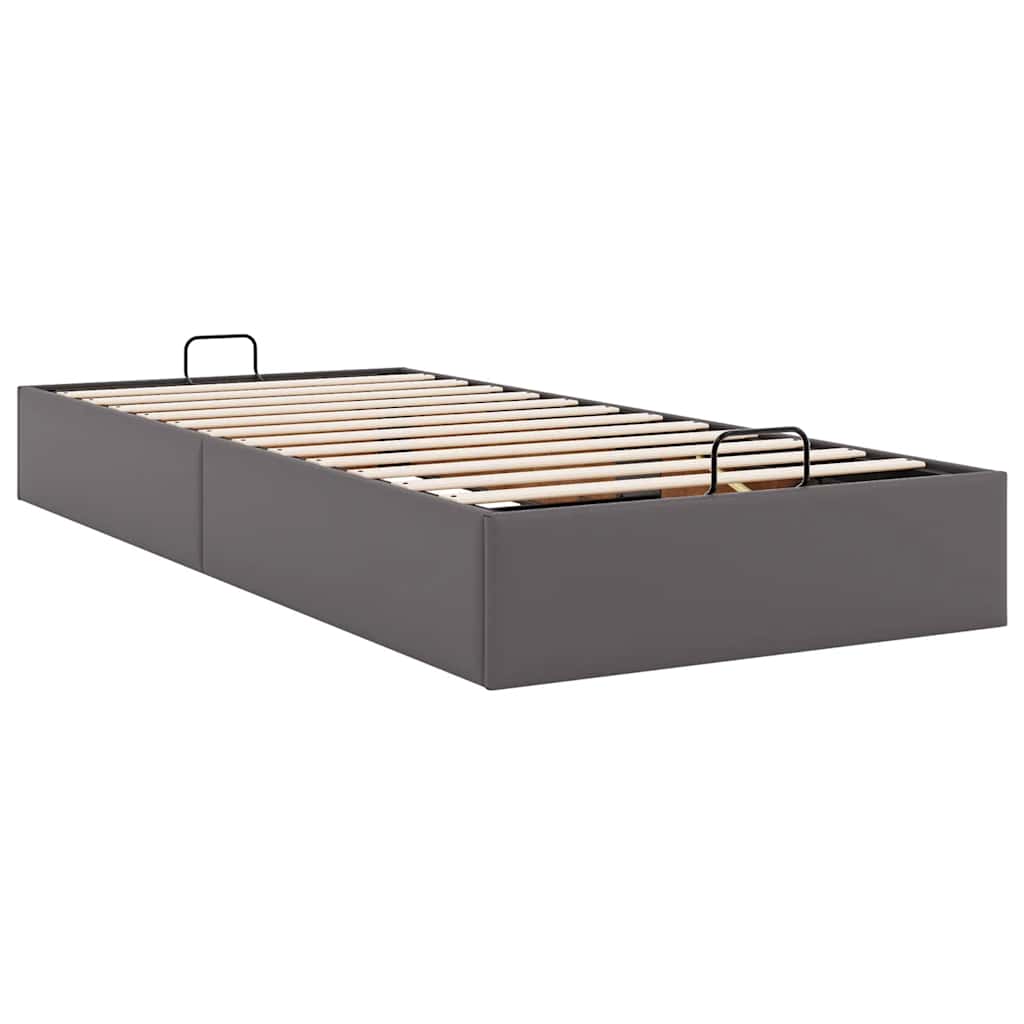 Otomanski okvir kreveta bez madraca sivi 90x200 cm umjetne kože