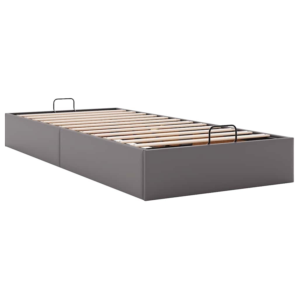 Otomanski okvir kreveta bez madraca sivi 100x200cm umjetne kože