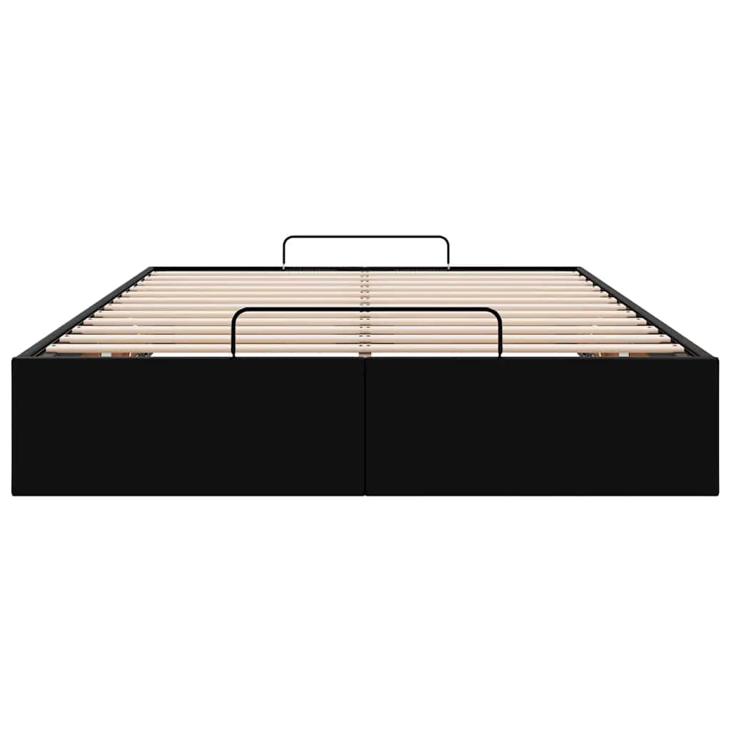 Otomanski okvir kreveta bez madraca crni 120x200cm umjetne kože