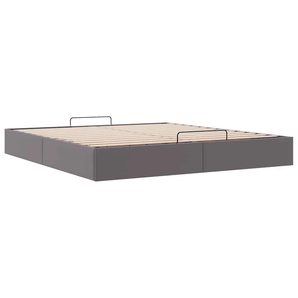 Otomanski okvir kreveta bez madraca sivi 180x200cm umjetne kože