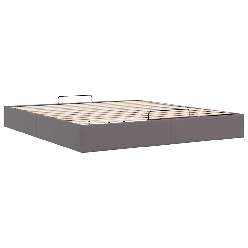Otomanski okvir kreveta bez madraca sivi 180x200cm umjetne kože