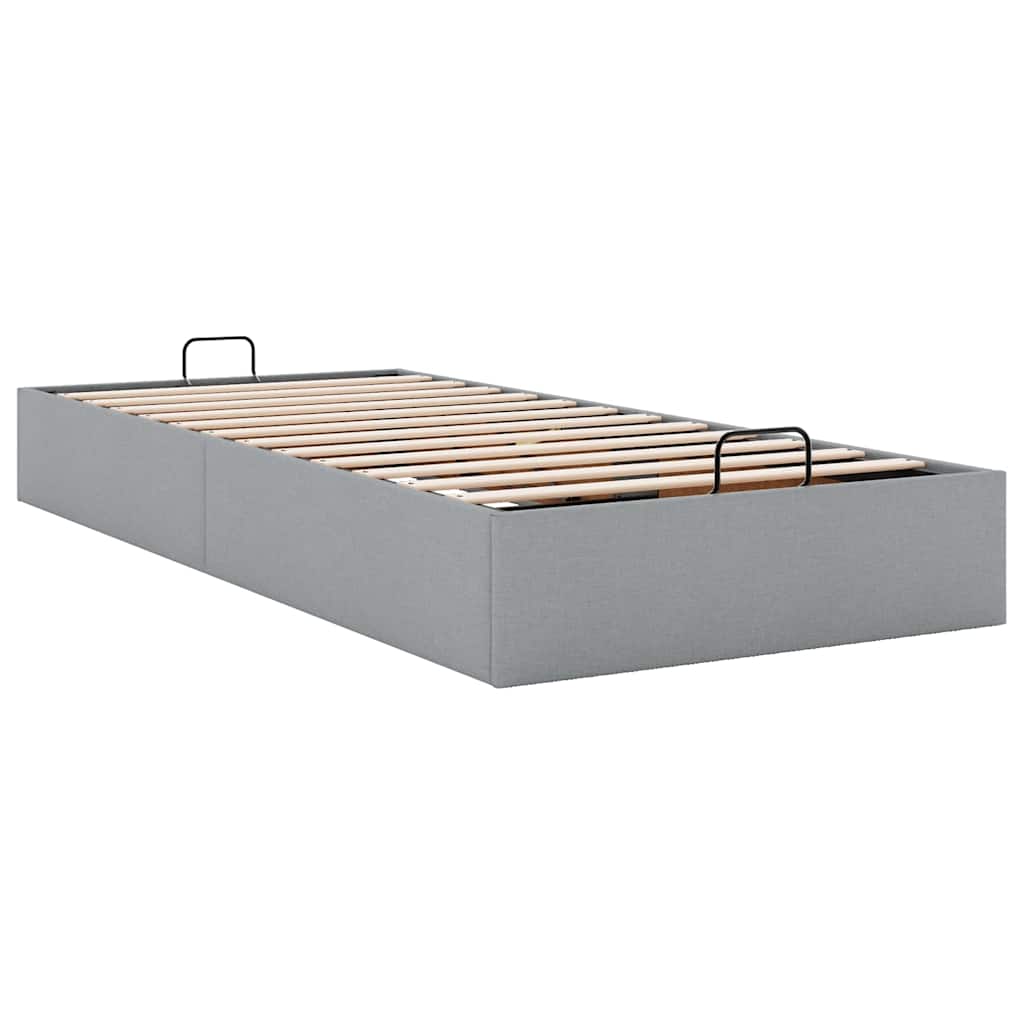 Okvir za krevet bez madraca svjetlosivi 80x200 cm od tkanine