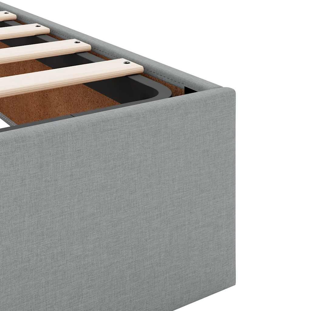 Okvir za krevet bez madraca svjetlosivi 80x200 cm od tkanine