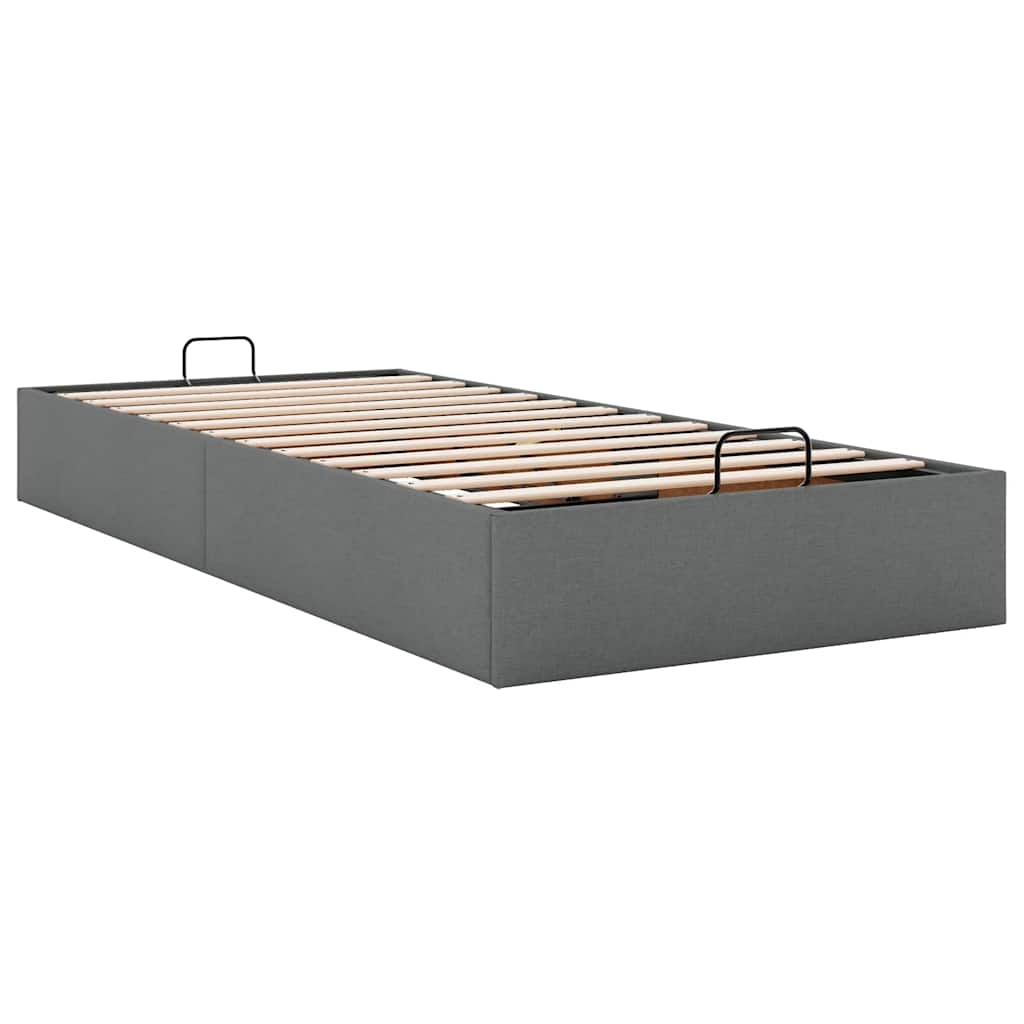 Okvir za krevet bez madraca tamnosivi 80x200 cm od tkanine