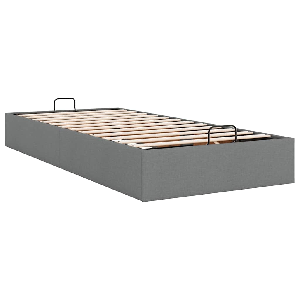 Okvir za krevet bez madraca tamnosivi 80x200 cm od tkanine