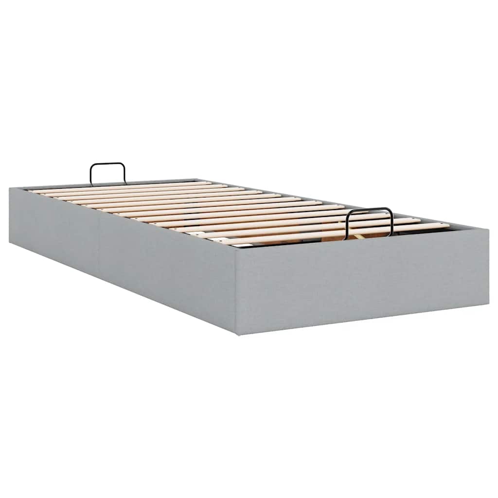 Okvir kreveta bez madraca svjetlosivi 90x200 cm od tkanine