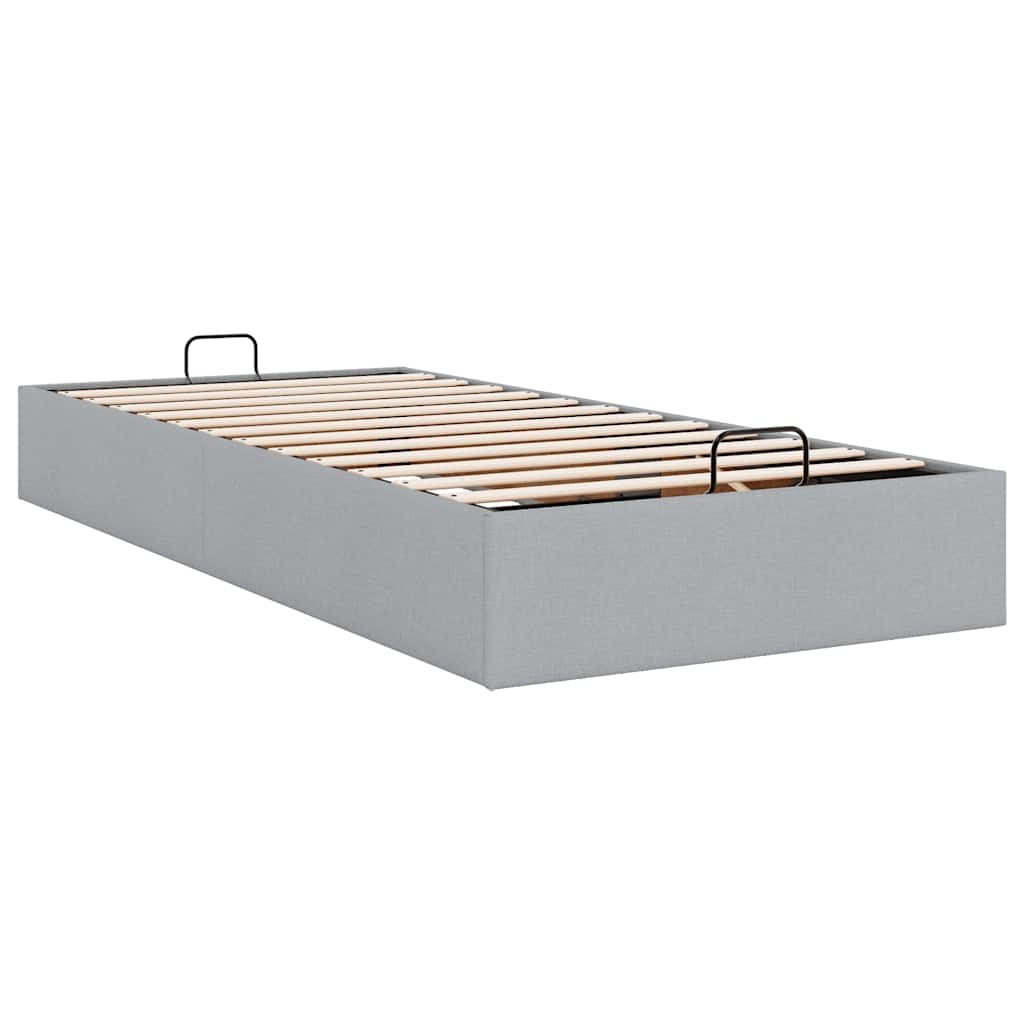 Okvir kreveta bez madraca svjetlosivi 100x200 cm od tkanine