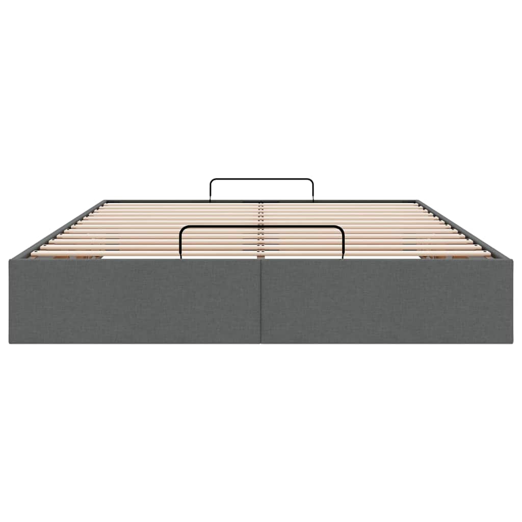 Okvir za krevet bez madraca tamnosivi 140 x 190 cm od tkanine