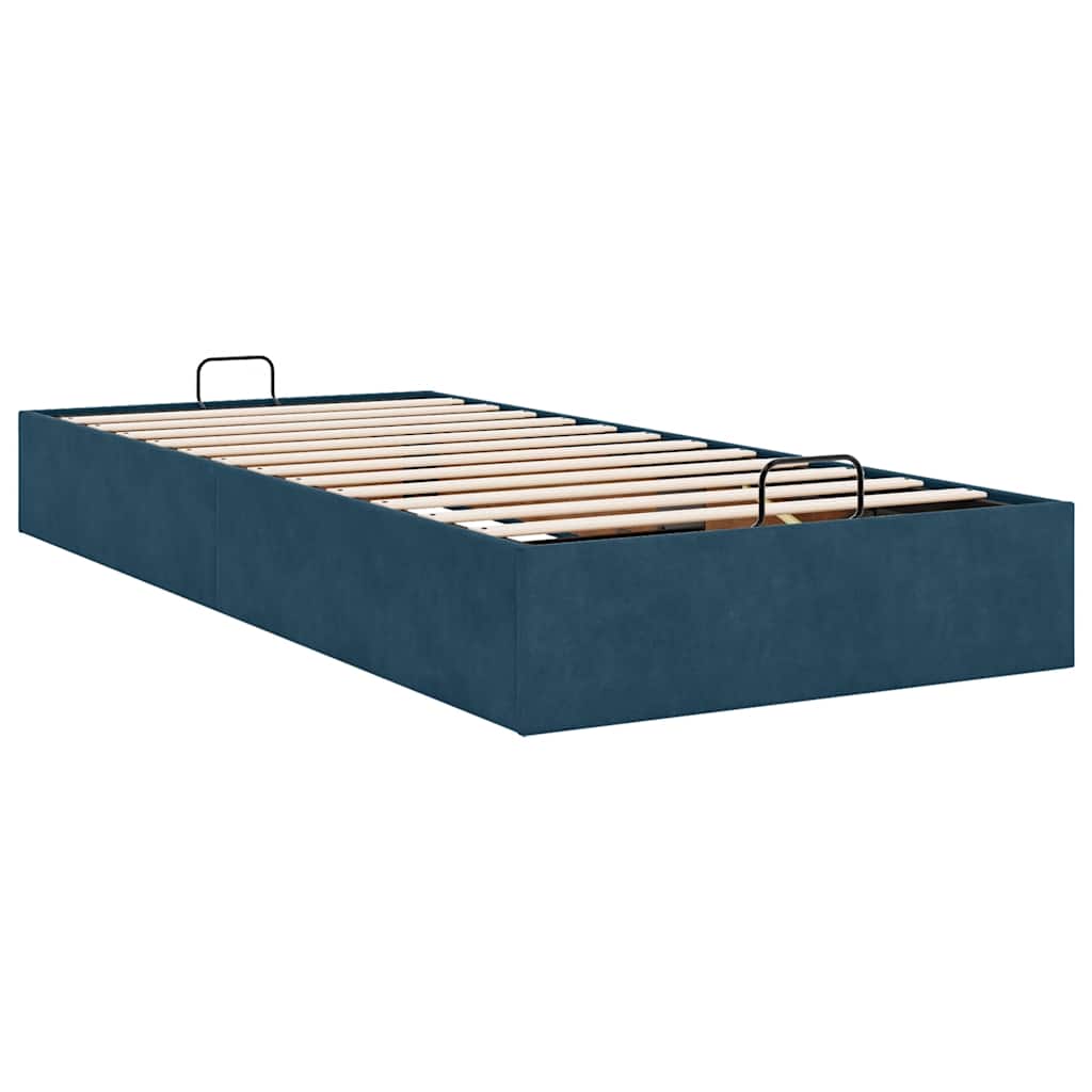 Okvir za krevet bez madraca tamnoplavi 80x200 cm baršunasti