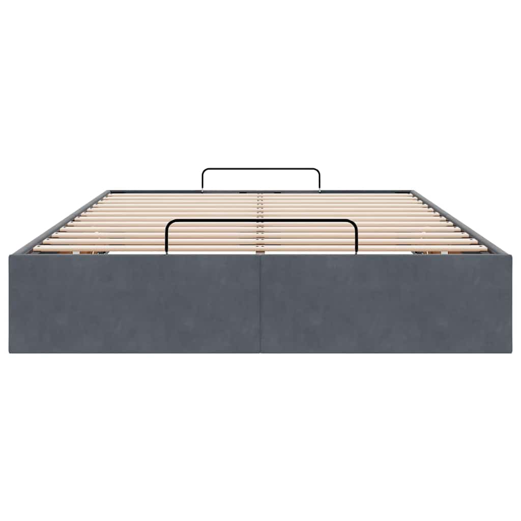 Okvir za krevet bez madraca tamnosivi 120x190 cm baršunasti
