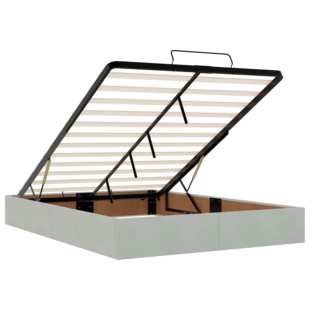 Otomanski okvir kreveta bez madraca 140 x 190 cm baršunasti