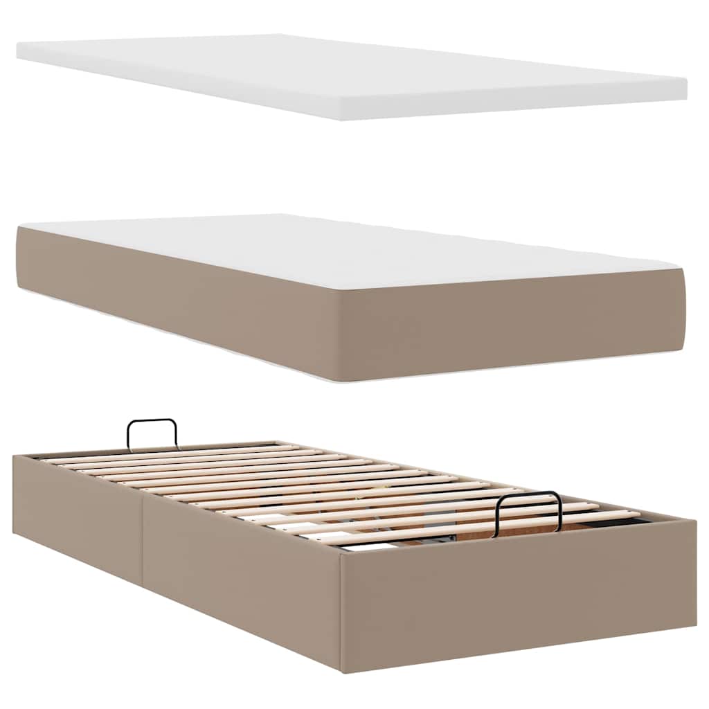 Okvir kreveta s madracem cappuccina 90x190cm umjetna koža
