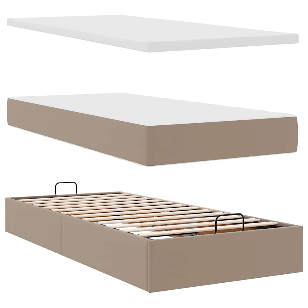 Okvir kreveta s madracem cappuccina 100x200cm umjetna koža